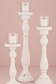 Shabby Chic Spindle Candle Holders