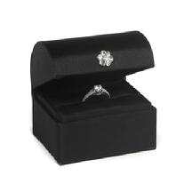 Black Treasure Chest Ring Box