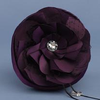Floral Fantasy Ring Pillow in Eggplant