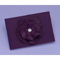 11233 Floral Fantasy Guest Book in Eggplant