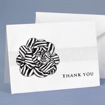 20625 Zebra Stripe Flower Thank You Cards