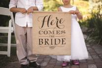 Rustic Here Comes the Bride Banner