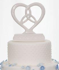 6085 Heart Framed Irish Trinity Knot Cake Topper 