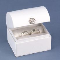 White Treasure Chest Ring Box