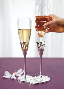 8544 - Love Heart Toasting Flutes 