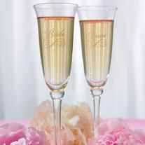 8822 Refined Etched Toasting Flutes 