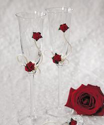 8825 Flower of Love Champagne Toasting Flutes