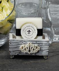 9131 Aged Wooden Box with Jewelled Feet