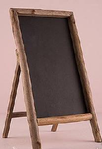 Self Standing Chalkboard Sign with Rustic Frame