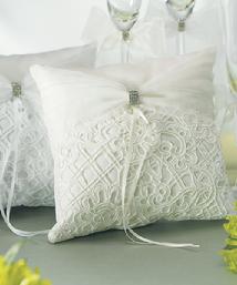 Bridal Tapestry Ring Pillows White or Ivory