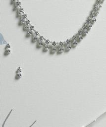 Large Pear Cubic Zirconia Necklace & Earrings