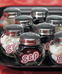 8407 Retro Salt & Pepper Shaker Candy Jars 