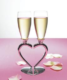 8441 Interlocking Heart Stem Toasting Flutes 