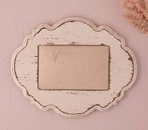 Vintage White Framed Ring Cushion