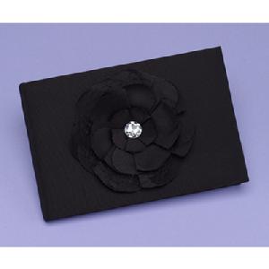 11243 Floral Fantasy Guest Book in Black
