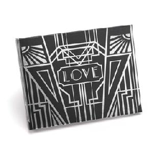 31753 Art Deco Guest Book Silver