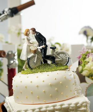 9215 Bicycle Bride & Groom Cake Topper