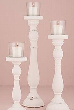 Shabby Chic Spindle Candle Holders