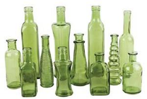 N3203GRE Green Vintage Bottles